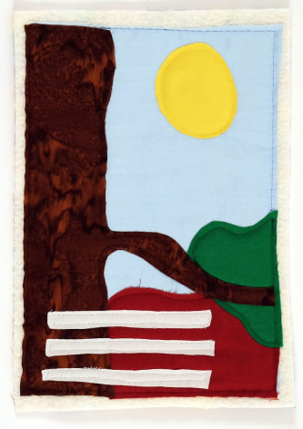 Michael C. Thorpe Talking Tree (from FV1 project), 2024 quilting cotton, batting, and thread 11 1/2 x 8 1/4 inches