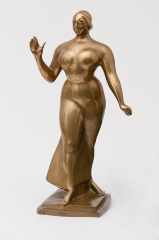 Gaston Lachaise, Woman Walking, 1919, cat in 1962, polished brosnze 19, h x 10 w x 7 1/2 d inches, Lachaise Estate edition 5/6