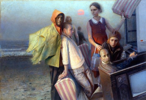 paul fenniak, Arrival (SOLD), 2015, oil on canvas, 45 x 65 inches