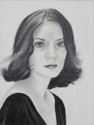 William Beckman, Dianne 20, 2023, graphite on gessoed panel, 18 1/4 x 13 3/4 inches