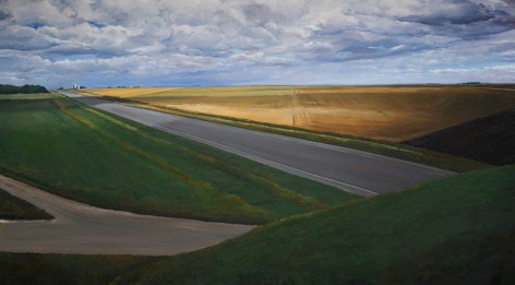 William Beckman, Montana, 2020, oil on canvas, 58 x 104 inches