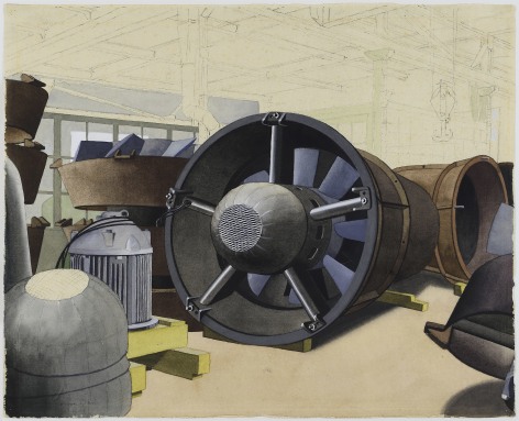 Turbine (SOLD), c. 1938 ink, watercolor, and gouache on paper, 15 7/8 x 19 1/2 inches