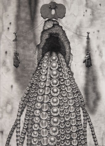 Maria Tomasula, Bequeath, 2019, graphite on Arches paper, 14 x 10 inches