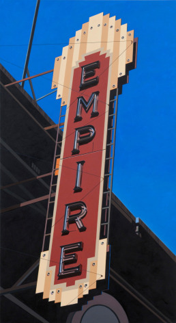 robert cottingham, Empire II (SOLD), 2010, oil on canvas, 82 1/2 x 45 inches