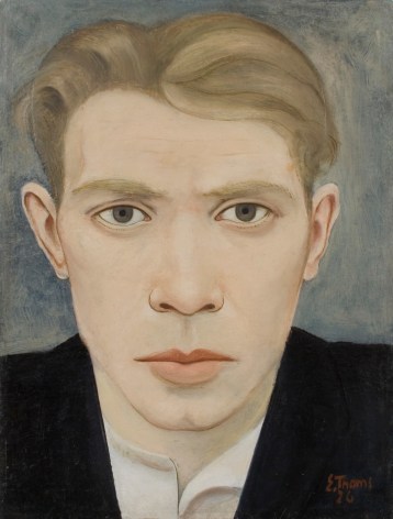 Ernst Thoms, Self Portrait, 1926, oil on board, 14 x 10 5/8 inches