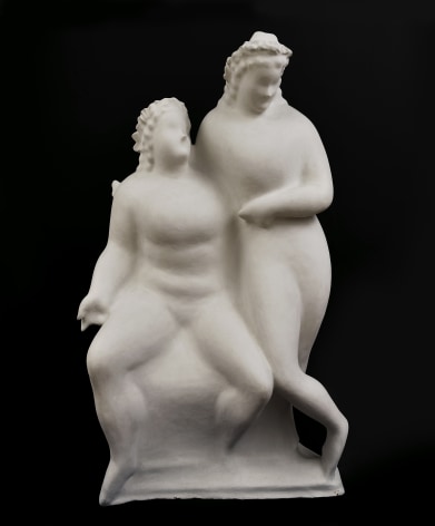 elie nadelman, Two Circus Women, c. 1928-29, plaster, 59 x 35 x 21 inches