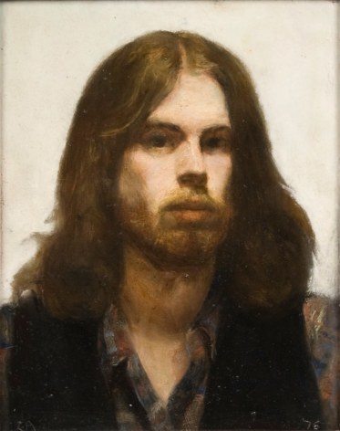 Steven Assael, Self Portrait, 1976, oil on masonite, 10 x 8 inches