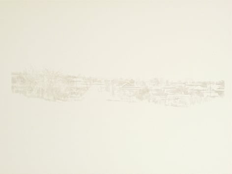 Robert Bauer, Marfa, TX, 2011, brush and ink on paper, 11 x 15 inches