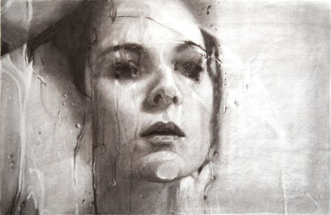 Alyssa Monks, Transfixed, 2020, vine charcoal on paper,15 1/8 x 22 7/8 inches