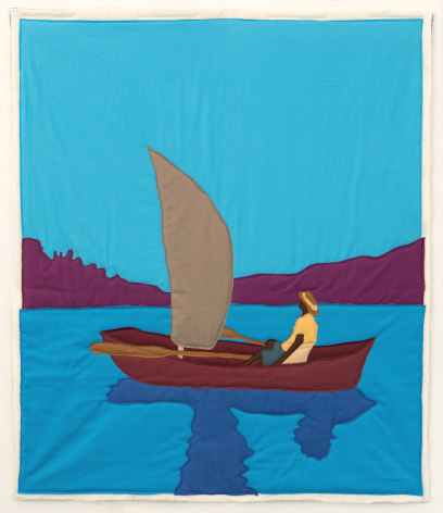Michael C. Thorpe Da Boat, 2022 Textile, quilting cotton and thread 39 x 33 1/2 inches