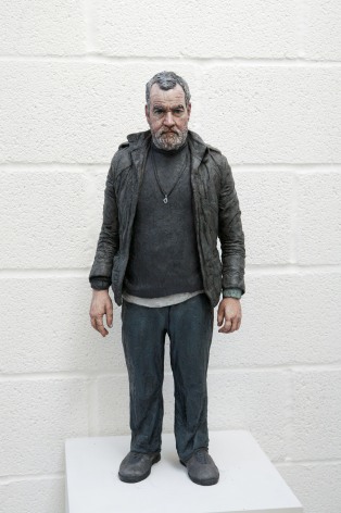 Sean Henry, John (Standing), 2008, bronze, oil paint, 30 x 11 x 8 inches, Edition 5/6