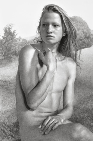 Clio Newton, Harper, 2019, compressed charcoal on paper, 88 1/2 x 58 inches