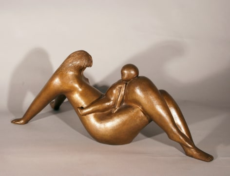 Hugo Robus The Heir: Mother and Child, 1960 bronze 11 1/2 x 26 x 8 1/4 inches Edition 1/6
