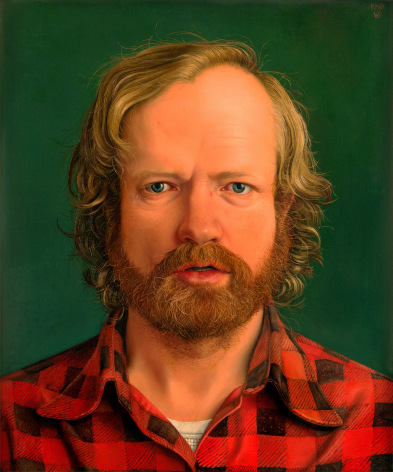 William Beckman, Self-Portrait, 1976, oil on panel, 11 1/8 x 9 1/4 inches