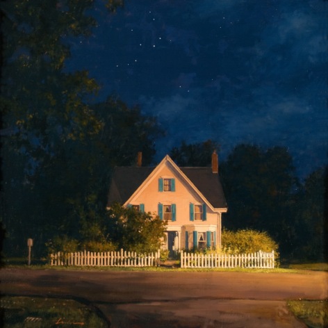 Linden Frederick, Cassiopeia (SOLD), 2008, oil on panel, 12 1/4 x 12 1/4 inches