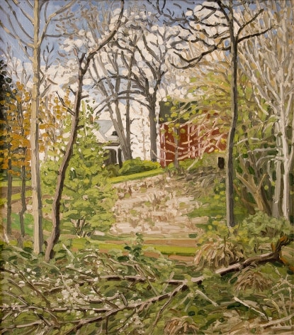 Rackstraw Downes, Nyack, 1972, oil on canvas, 18 x 16 inches