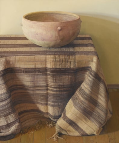 Claudio Bravo, Vasija del Sahara / Saharan Vessel, 1994, oil on canvas, 47 1/4 x 39 1/2 inches