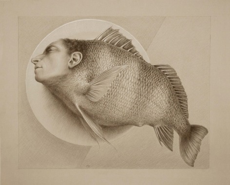 Wade Schuman Study for The Virtues: Sacrifice, 2011 Ball Point pen, Gel pen on paper 15 3/4  x 19 1/2 inches image