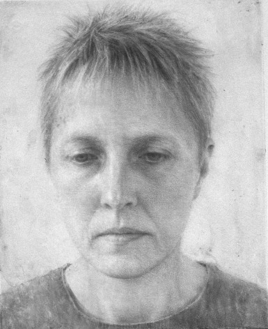 robert bauer, Bronlyn (SOLD), 2001, graphite over gesso on paper, 10 x 8 1/2 inches