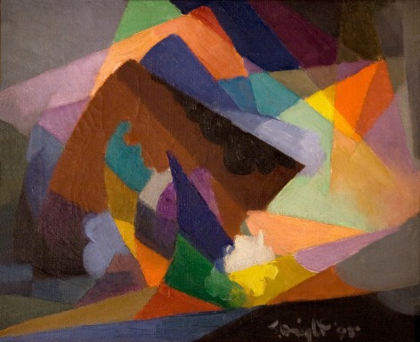 Stanton MacDonald-Wright, La Temp&ecirc;te, c. 1955, oil on canvas, 12 x 16 inches