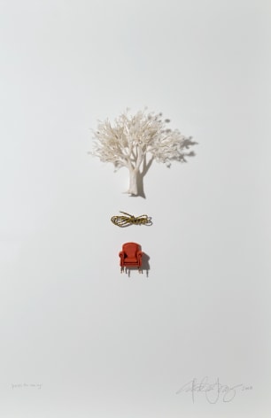 Cyb&egrave;le Young, Parts for a Swing, 2008 Japanese paper construction 20 3/4 x 16 1/2 x 3 1/4 inches