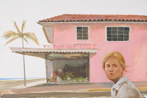 Bo Bartlett, Victor the Florist, 2007, gouache on paper, 14 1/2 x 21 inches