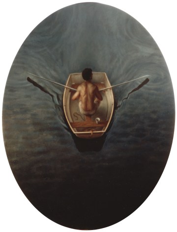 wade schuman, Passages: Rowing Man, 1999 oil on linen 66 x 48 inches