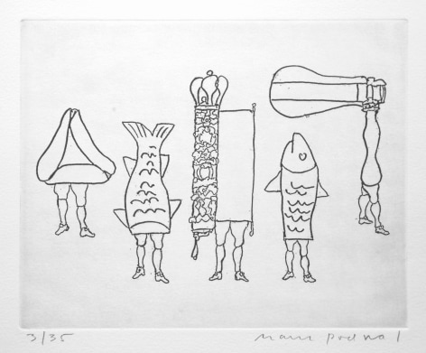 mark podwal, Purim, 2006, etching on paper, 8 x10 inches (image), Edition of 35