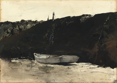 Andrew Wyeth, Teel's Landing, 1953 watercolor on paper 19 x 28 inches