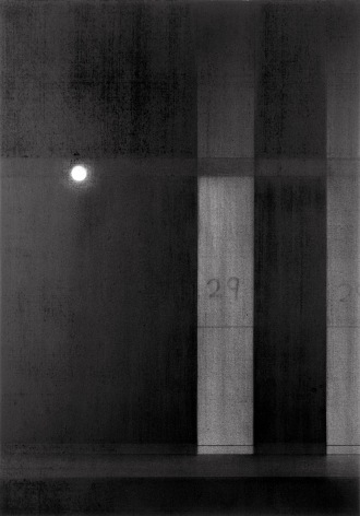 anthony mitri, No. 29, Penn Station, NY, NY, 2006, charcoal on paper, 26 x 18 3/16 inches
