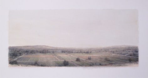 Robert Bauer Landscape, 2016 tempera on paper 13 1/2 x 18 3/4 inches