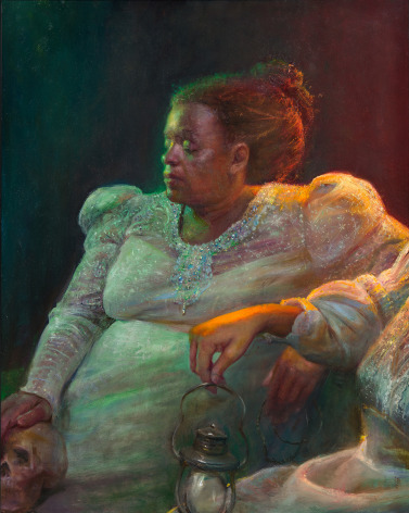 Two Brides, 2012, oil on board, 20 x 16 inches