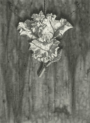 maria tomasula, Abode, 2018, graphite on paper, 22 x 16 inches