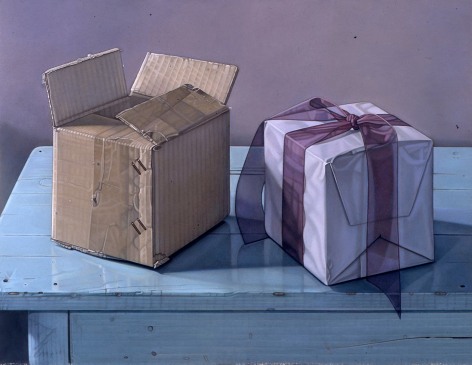 jane lund, Two Boxes, 2004, pastel on paper, 16 x 21 inches