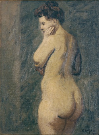 Raphael Soyer, Nude, n.d., oil on canvas, 16 x 12 inches