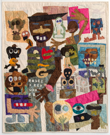 Michael C. Thorpe Atlanta House Party, 2022 Textile, quilting cotton and thread 41 x 33 &frac12; inches