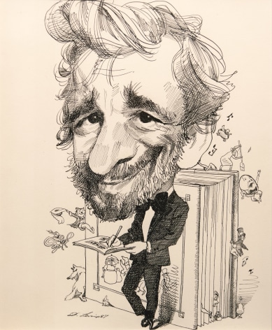 David Levine Stephen Sondheim, 1987 ink on paper 14 x 11 inches