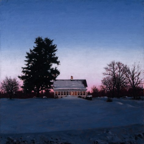 Linden Frederick, White Pine (SOLD), 2008, oil on panel, 12 1/4 x 12 1/4 inches