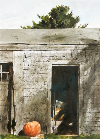 Andrew Wyeth, Maine Door, 1970 watercolor on paper 29 x 21 inches