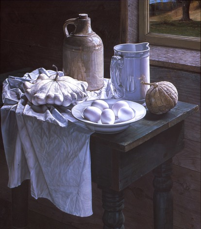 Jane Lund, White Still Life (SOLD), 1980, pastel, 30 x 28 inches