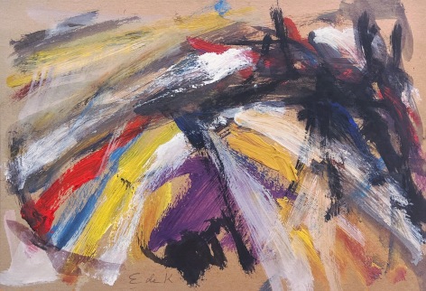 Elaine de Kooning Abstraction, c. 1959 mixed media on artist board 7 1/4 x 10 inches