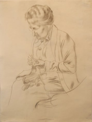 George Grosz, Mother Grosz, 1925, pencil on paper, 23 3/4 x 18 3/8 inches