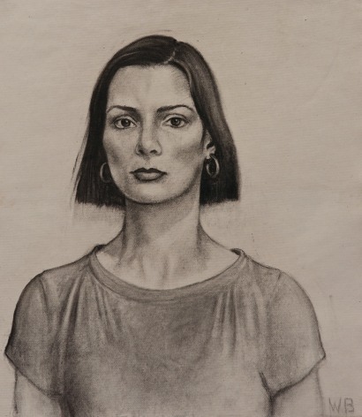 william beckman, Dianne, 2013, charcoal on handmade paper, 29 x 25 inches