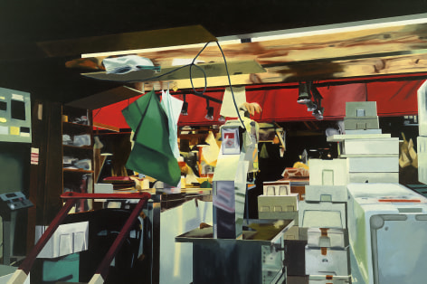 megan rye, Tsukiji Fish Market 5, 2005, oil on canvas, 32 x 48 inches