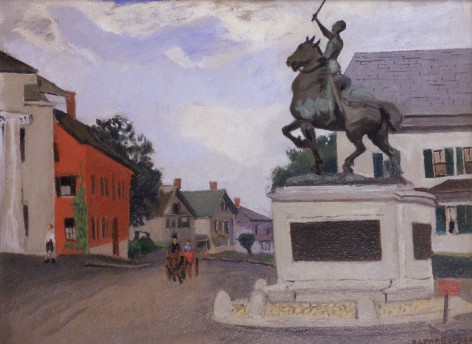 Raphael Soyer Untitled (Equestrian Statue), c. 1930 oil on canvas 11 1/2 x 15 1/2 inches