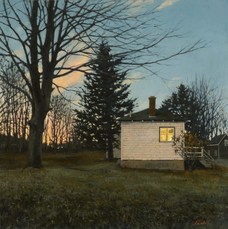 Linden Frederick, Maple and Spruce, 2022, oil on linen, 16 x 16 inches