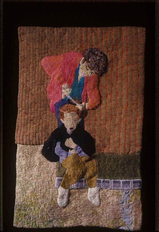Darrel Morris, Homemade Hair Cut, 2007, embroidery and applique, 14 1/2 x 9 inches