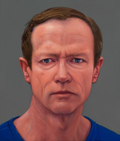 William Beckman, Self-Portrait, 1998, oil on panel, 14 1/4 x 12 inches, Collection of Rob and Marcie Orley, Franklin, MI