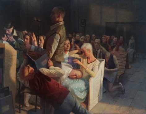 Paul Fenniak, Meeting, 2019-20, oil on canvas, 47 x 60 inches