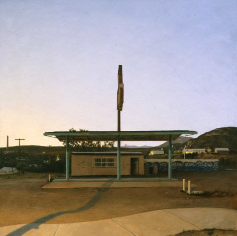 linden frederick, Oasis, 2002, oil on linen, 50 1/4 x 50 1/4 inches